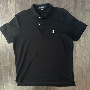 US Polo Association Men's Black Polo Shirt XL